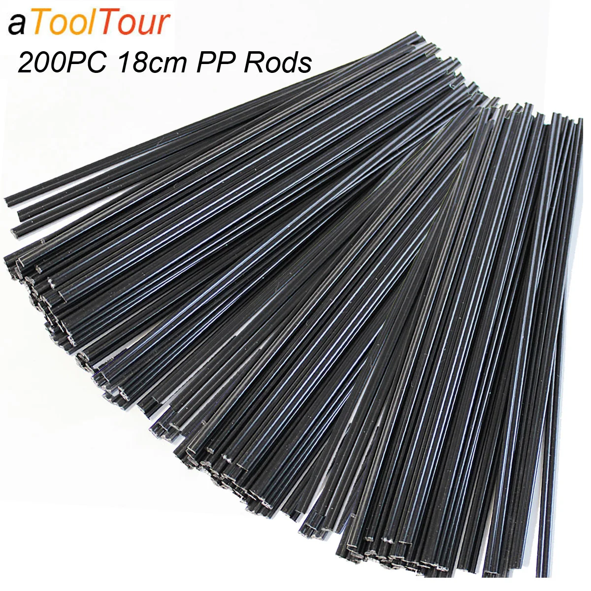 200Pcs 18cm Polypropylene Welding Rod Car Bumper Repair PP Plastic Electrodes Welder Gun Stick for Floor Hot Air Gun Heat Gun