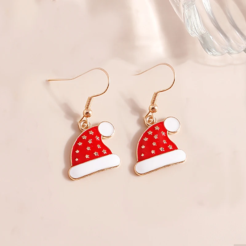 Leslie Mix Stile Winter Frohe Weihnachten Ohrringe Mode Schneeflocke Baum Santa Claus Deer Tropfen Ohrringe Neue Jahr Schmuck Geschenke – Detail 18
