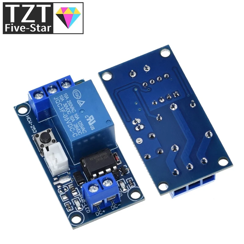 5V 12V Ein-Knopf-Bistabiles Schalter-Relaismodul, Auto-Modifikationsschalter, Ein-Knopf-Start-Stopp, Selbstverriegelung, für Arduino – Detail 6