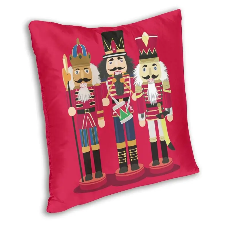 Nutcracker Soldier Toy Christmas Gift Throw Pillow for Sofa Nordic Cushion Cover Square Pillowcase