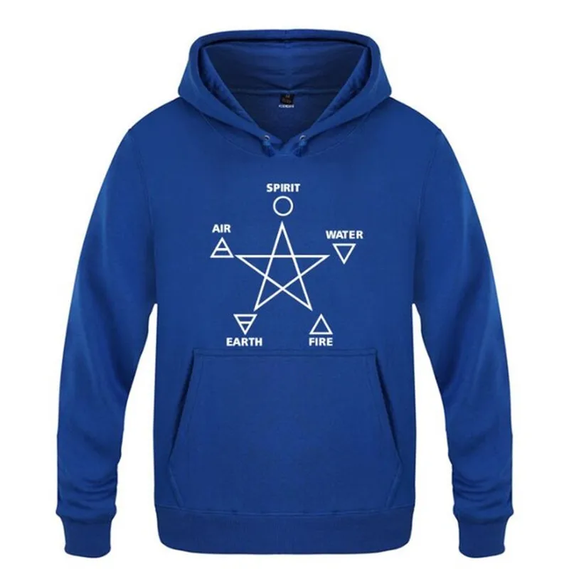 Mens Hoodies Five Elements and Pentagram 30STM Printed Hoodie Men Skate Fleece Long Sleeve Men's Sweatshirt Moleton Masculino