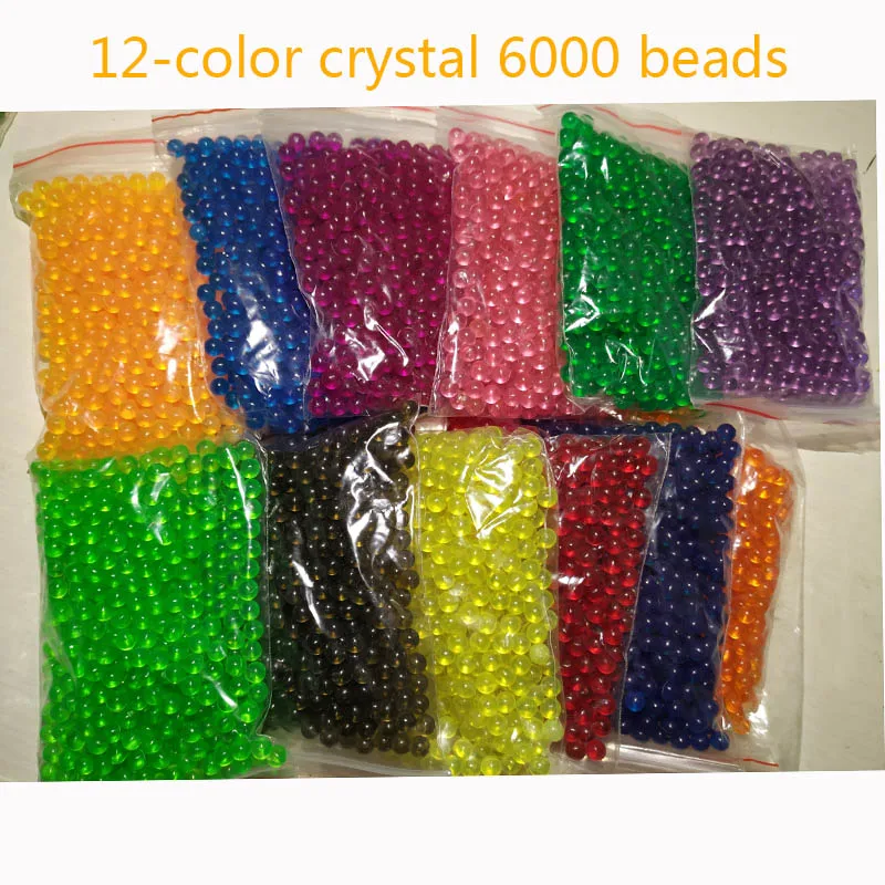 6000pcs 24color 3D puzzle Beads Crystal Color DIY 5mm diy toy Beads Water Spray Set Ball Games Handmade Magic Toy for Children