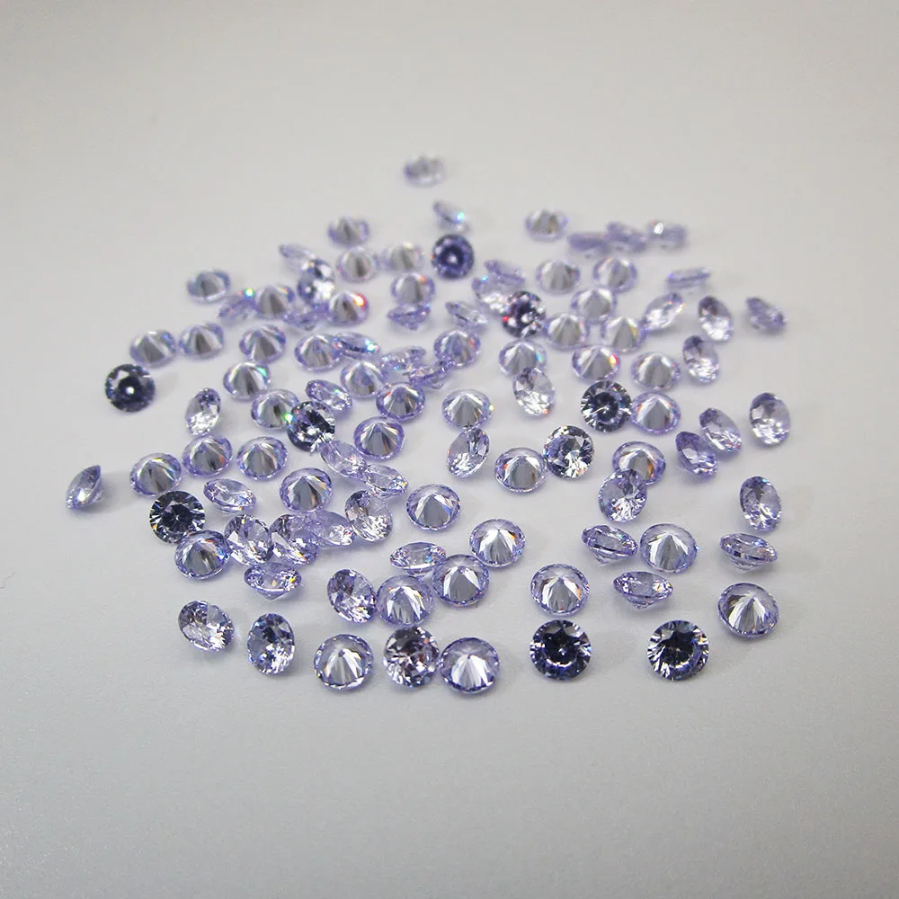 100 pz all\'ingrosso AAAAA 1mm a 3mm lavanda sciolto Cubic Zirconia 1.50mm 1.75mm pietre sintetiche taglio rotondo zircone