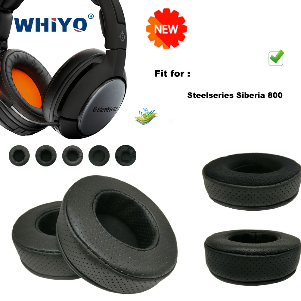 

Новые обновленные Сменные амбушюры для Steelseries Siberia 800, запчасти для наушников, Кожаная подушка, бархатные амбушюры для наушников