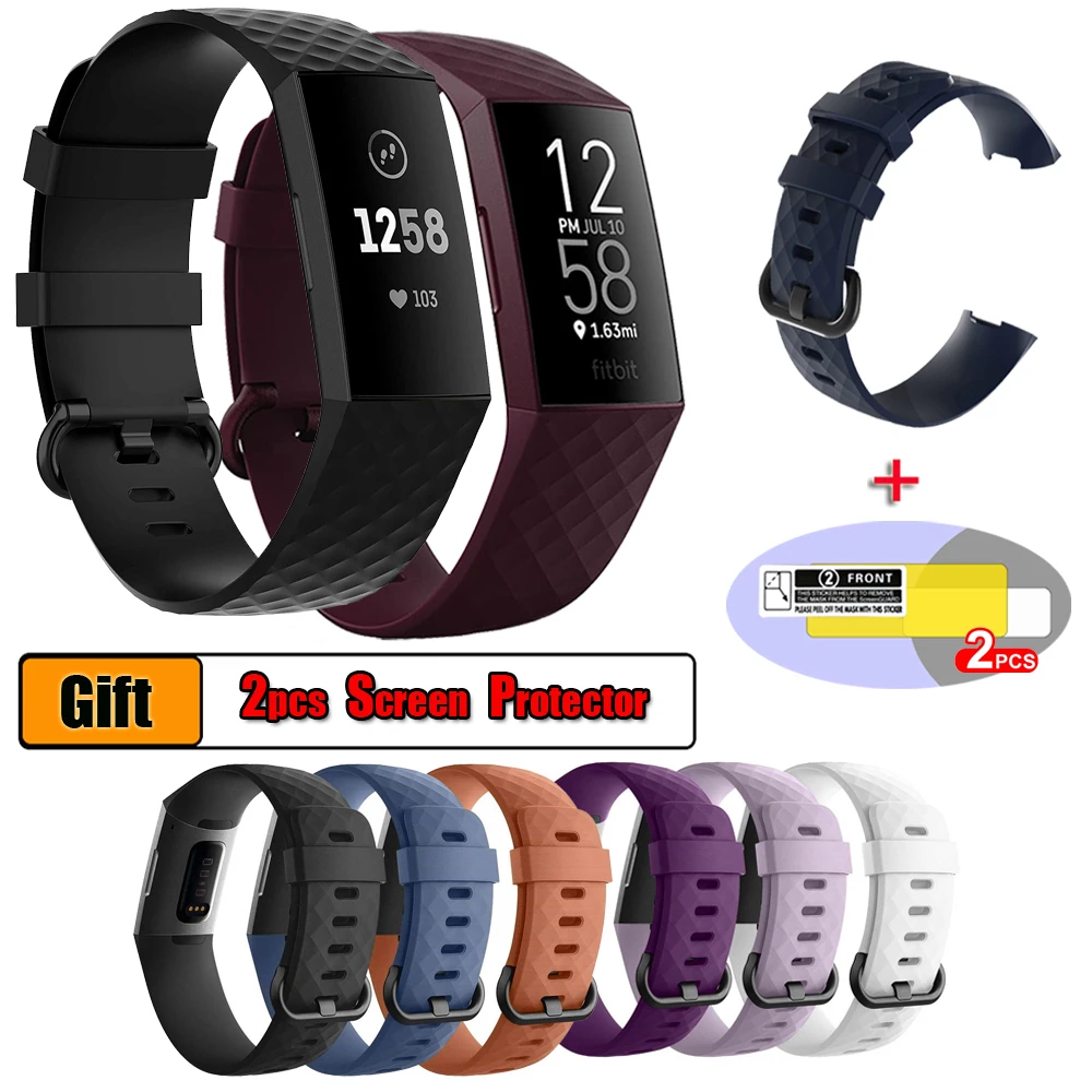 Thay thế Ban Nhạc Dành Cho Vòng Đeo Sức Khỏe Fitbit Charge 3 Dây Đeo Silicone Fitbit Charge 4 Ban Nhạc Cổ Tay Dành Cho Vòng Đeo Sức Khỏe Fitbit Charge 3 ban nhạc