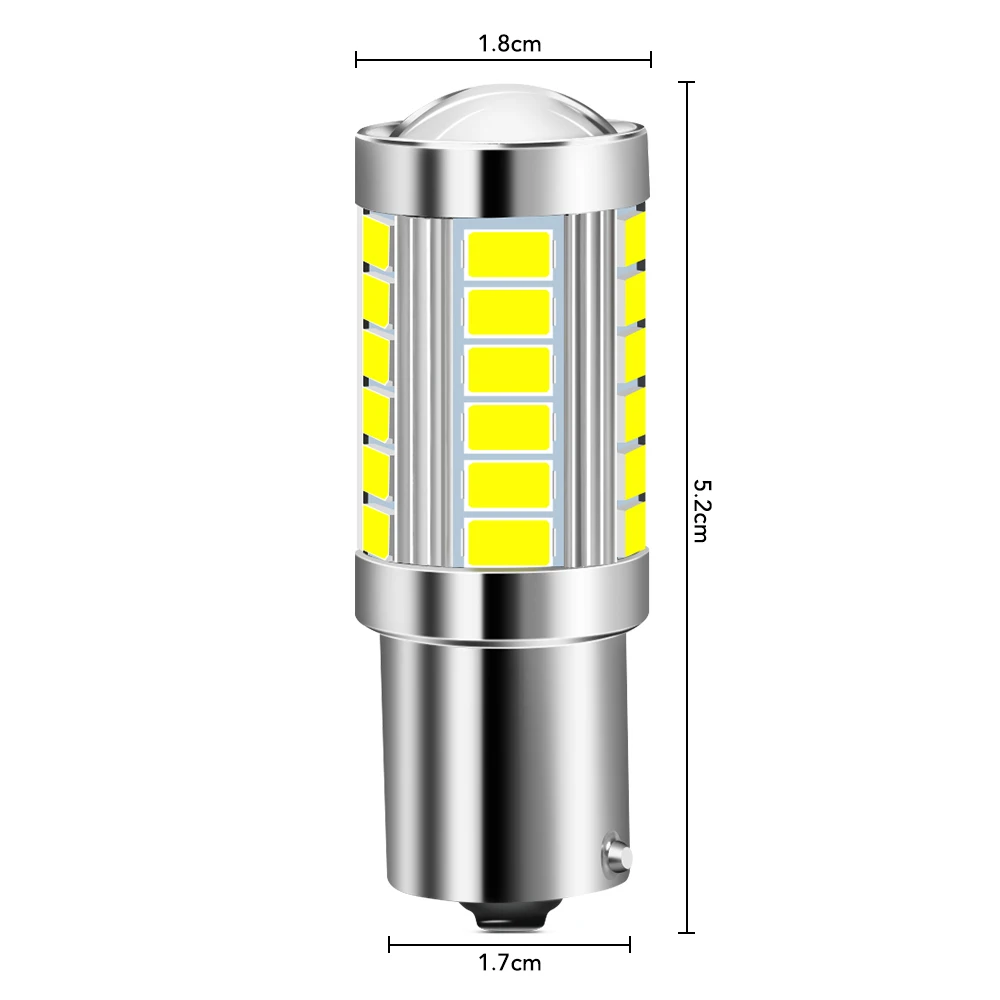 مصابيح فرامل السيارة LED ، مصباح الفرامل العكسي ، لمبة BA15S 1156 P21W ، لأوبل كورسا إنسيجنيا أسترا أنتارا ميريفا زافيرا موكا كروز أفيو ، وحدتان