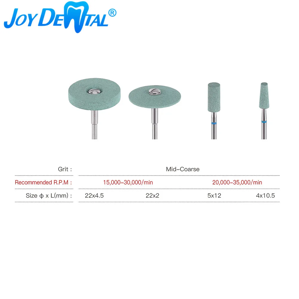 JOYDENTAL Dental Lab Ceramic Bonded Grinder with Diamond 2.35mm Medium Zirconia Porcelain Polisher