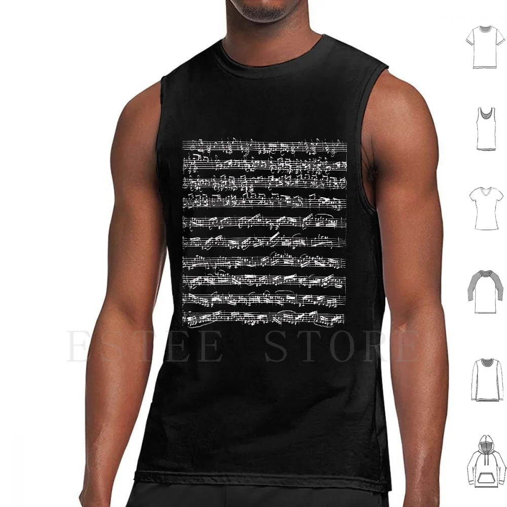 Bach Solo Partita violín camisetas sin mangas chaleco sin mangas Violín de Bach Partita Sonata Solo Sonata partitura orquesta música
