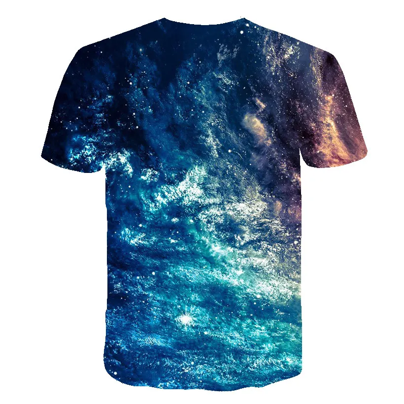 2020 Summer Purple Galaxy t shirt Men Space 3d Printing T-Shirt Universe Short Sleeve Print Tshirts Funny Casual Tops O-Neck