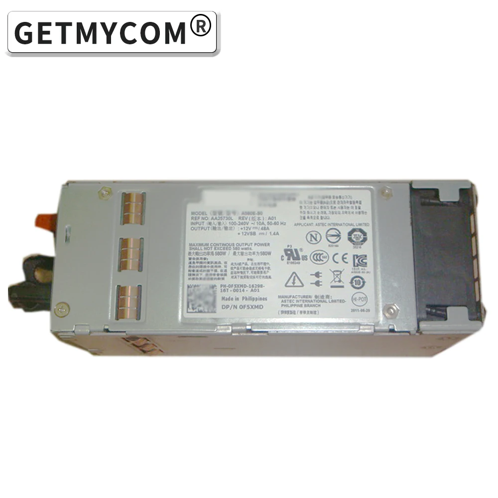 

Getmycom original server power supply For T410 Power Supply F5XMD H371J G686J 580W A580E-S0 D580E-S0 580W