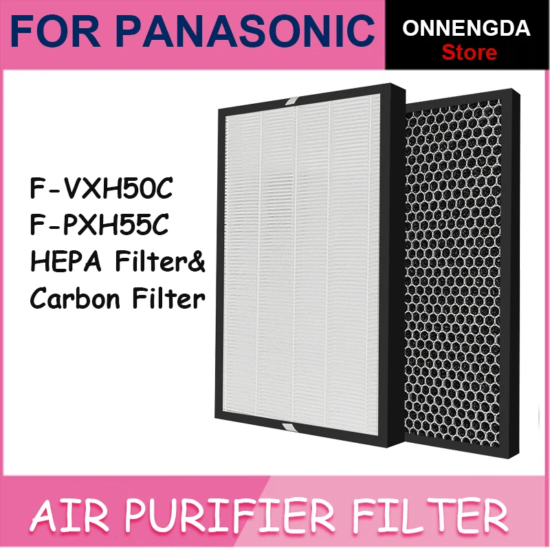 

2pc F-ZXHD55C F-ZXHP55C air purifier hepa filter replacement panasonic F-PXH55C F-VXH50C F-VXK40C F-41C4VX F-VC50XJ-W F-VXJ50