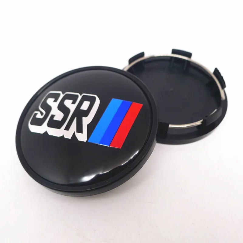 4pcs 62mm 56mm For SSR Car Wheel Hub Rim Center Cap Cover 56mm Badge Emblem Sticker