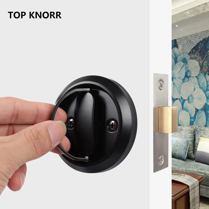 Superior knorr 304 de aço inoxidável invisível fechadura da porta do quarto doméstico fechadura da porta universal interior duplo gancho invisível fechadura da porta