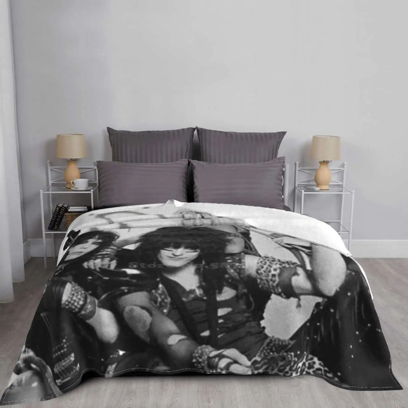 Nyc tutte le taglie copertina morbida coperta decorazioni per la casa biancheria da letto banda musica anni \'80 metallo Vintage Crue Motley Nikki