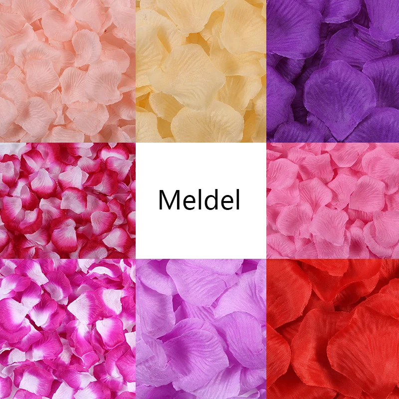 Cloth Simulation Petals Wedding Flower Girl Rose Petals Wedding Decoration Gradient Rose Petals  100 Pieces per Package