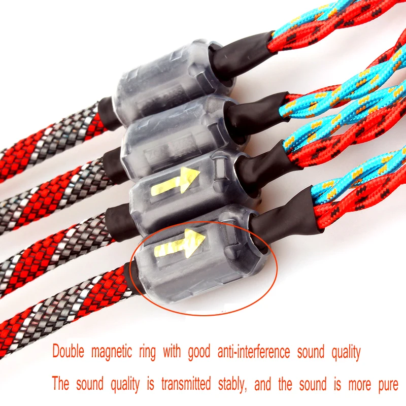 Ein Paar sauerstoff-freies kupfer audio lautsprecher kabel HALLO-FI high-end verstärker lautsprecher kabel Banana kopf kabel