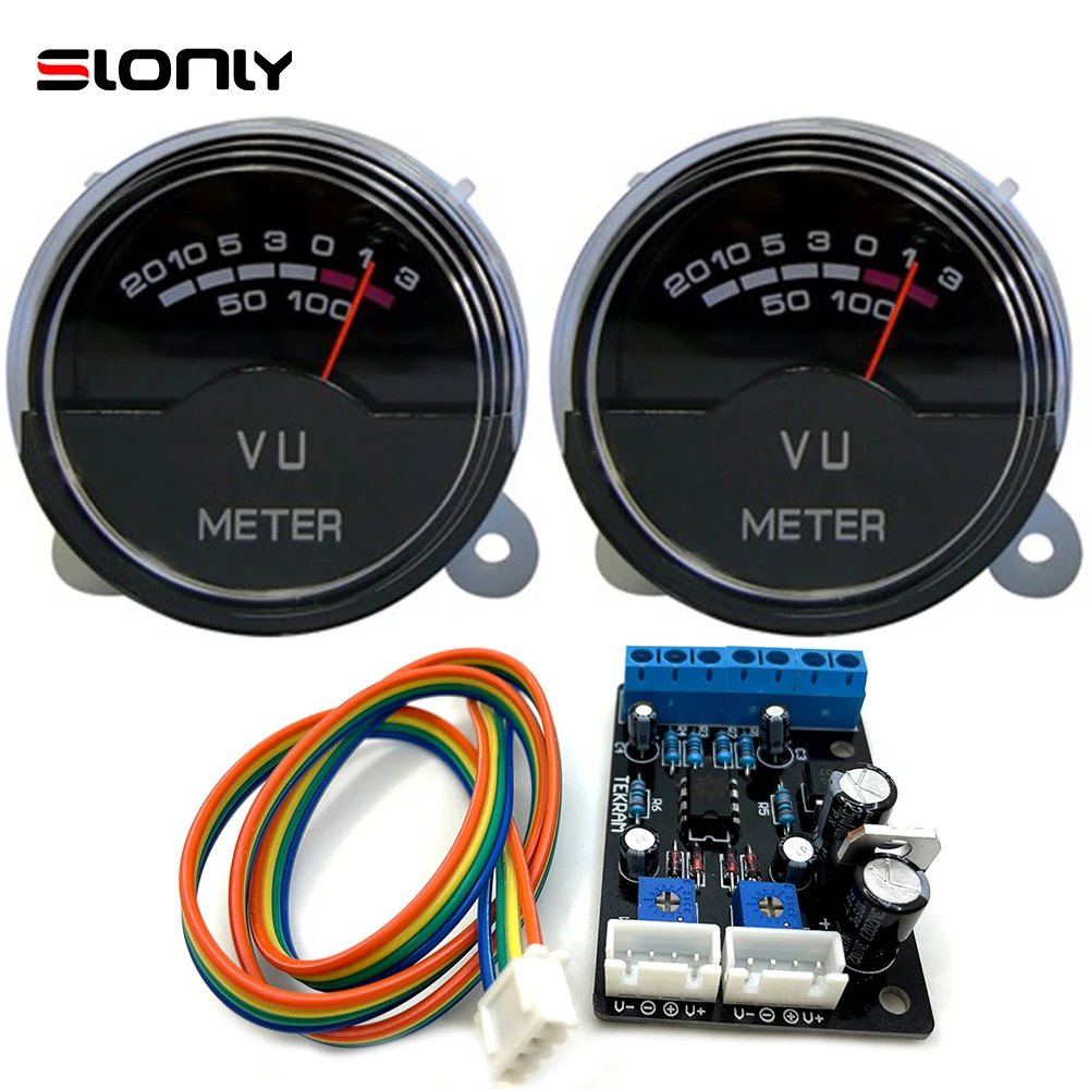 

2pcs P-40SA VU Meters with 1pcs Driver Board Head Audio DB Level Meter Power Amplifier DAC Power Sound Pressure with Backlight