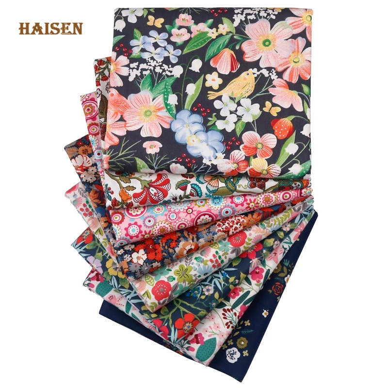 

8pcs/lot,Gorgeous Floral Printed Patchwork Cloth,Twill Cotton Tissue Fabric, DIY Sewing&Quilting Textile Material For Baby&Child