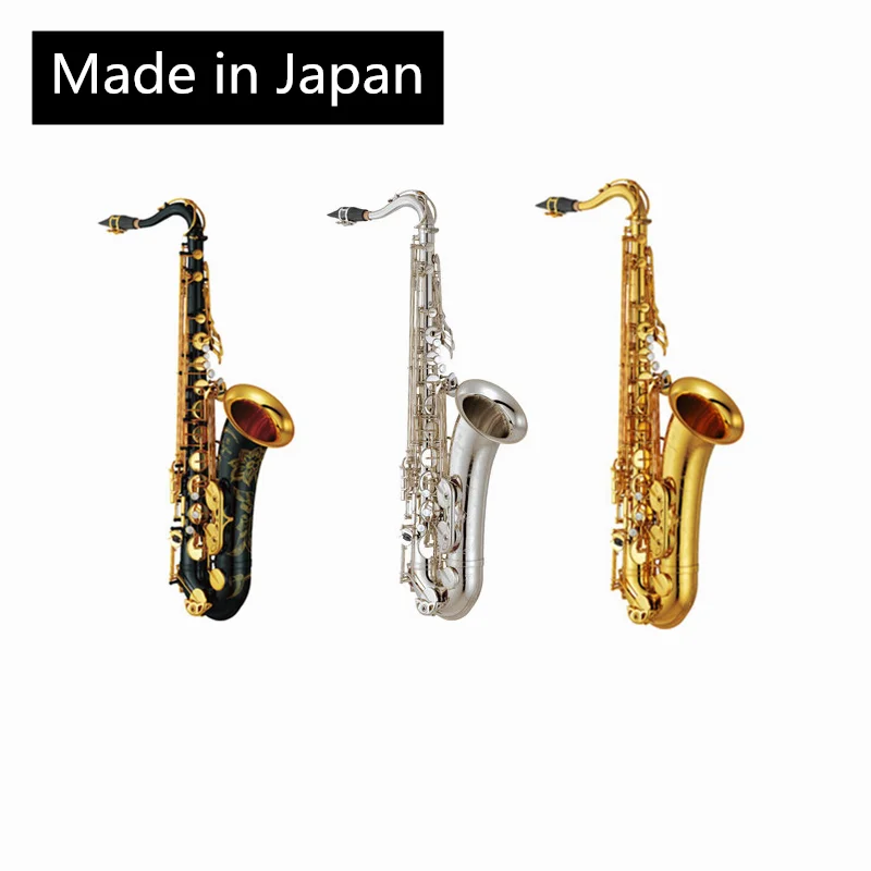 Made in Japan 875 tenor flat B Saxophone Gold lacquer Saxophone Tenor falling E Sax silver keys tenor saxphone Package mail