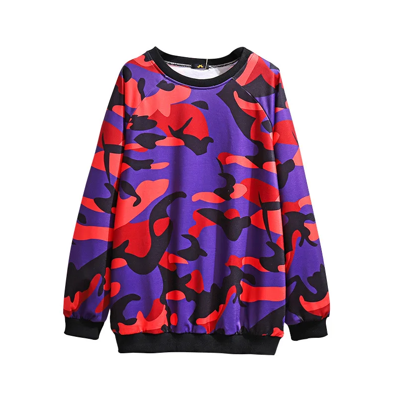 Sudadera holgada de manga larga para mujer, jersey de talla grande para primavera y otoño, con estampado rojo, 3XL, 4XL, 5XL, 6XL, 7XL, novedad de 2021