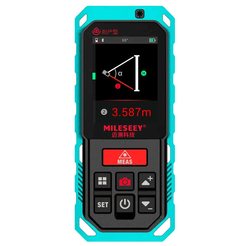 Mileseey laser rangefinder 200m Digital Rechargerable laser distance meter Bluetooth outdoor with Rotary Touch Screen