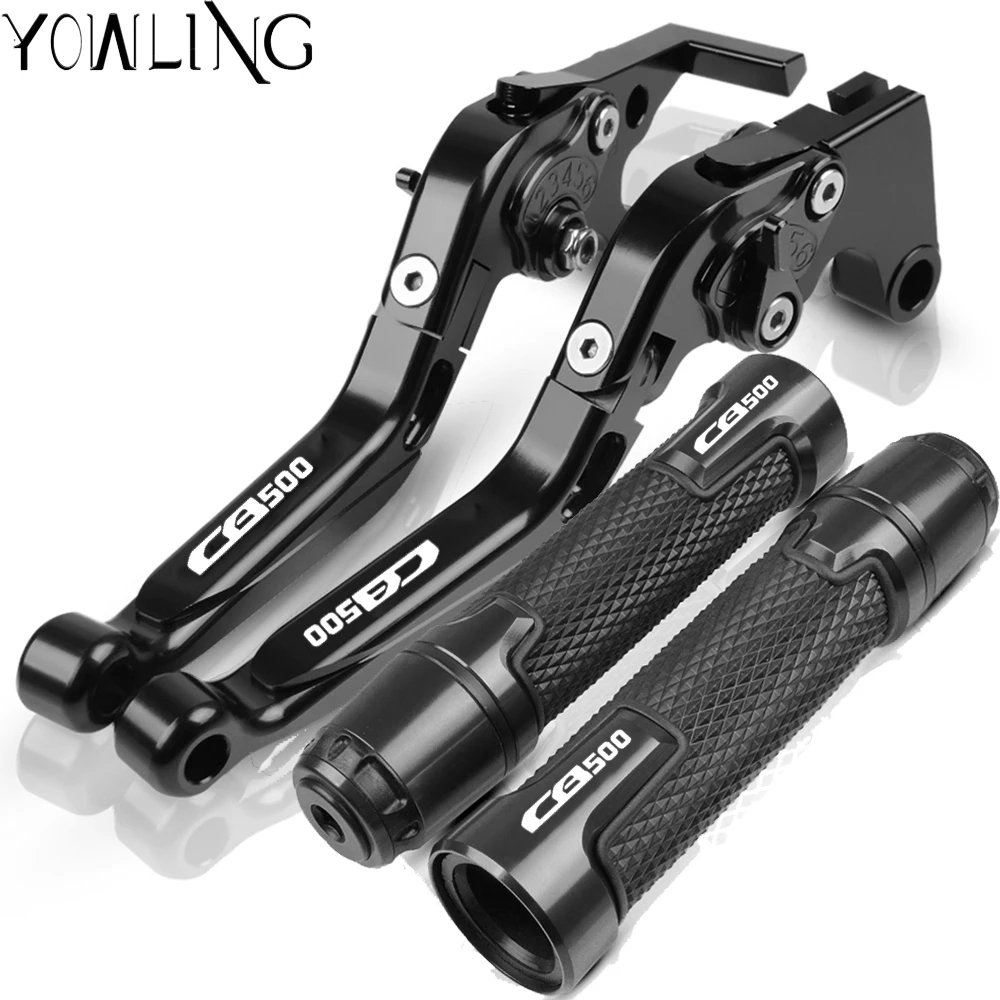 

For HONDA CB500 CB 500 1994 1995 1996 Motorcycle Accessories Extendable Brake Clutch Levers and Handlebar Hand Grips ends CB500