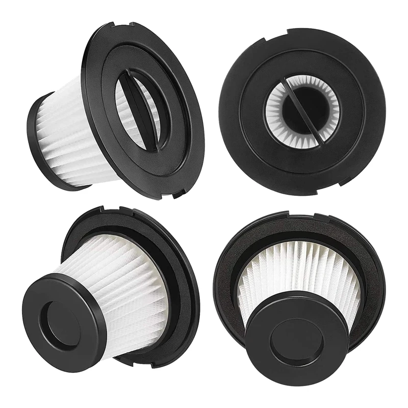 4 Packs of Replaceable HEPA Filters, Suitable for MOOSOO K17 Cordless Vacuum Cleaner (4 HEPA Filters and 4 Filters)