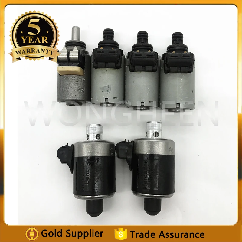 6Pcs 722.6 Automatic Transmission Solenoids Set Fit For Mercedes-Benz S350 5-Speed Gearbox A1402770398 A1402770435 A1402770535