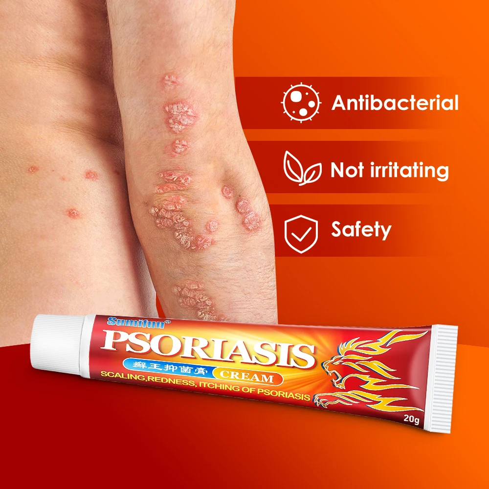 1/2/3Pcs Sumifun Psoriasis Cream Treat Eczema Dermatitis Pruritus  Fungus Antibacterial Anti-itching Skin Repair Medical Plaster