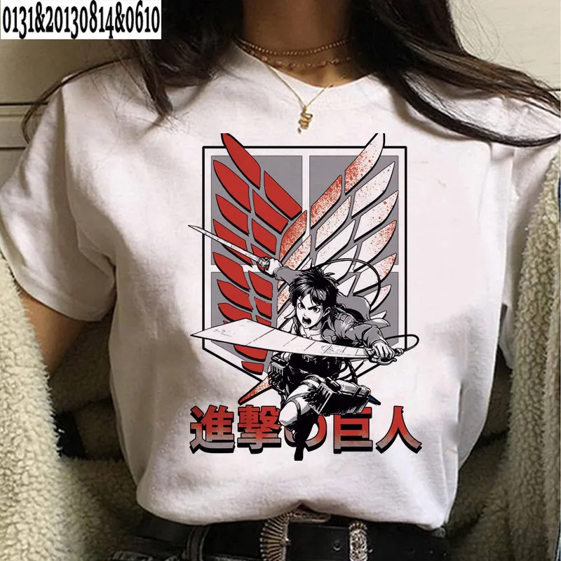 2021 Hot Japanese Anime T Shirt Woman Attack on Titan The Final Season T-shirt Kawaii Cartoon Titans Attack Graphic Tees Male