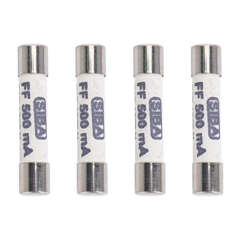 4X 1000V 500MA 6.3 x 32mm White Ceramic Fuse for Multimeter