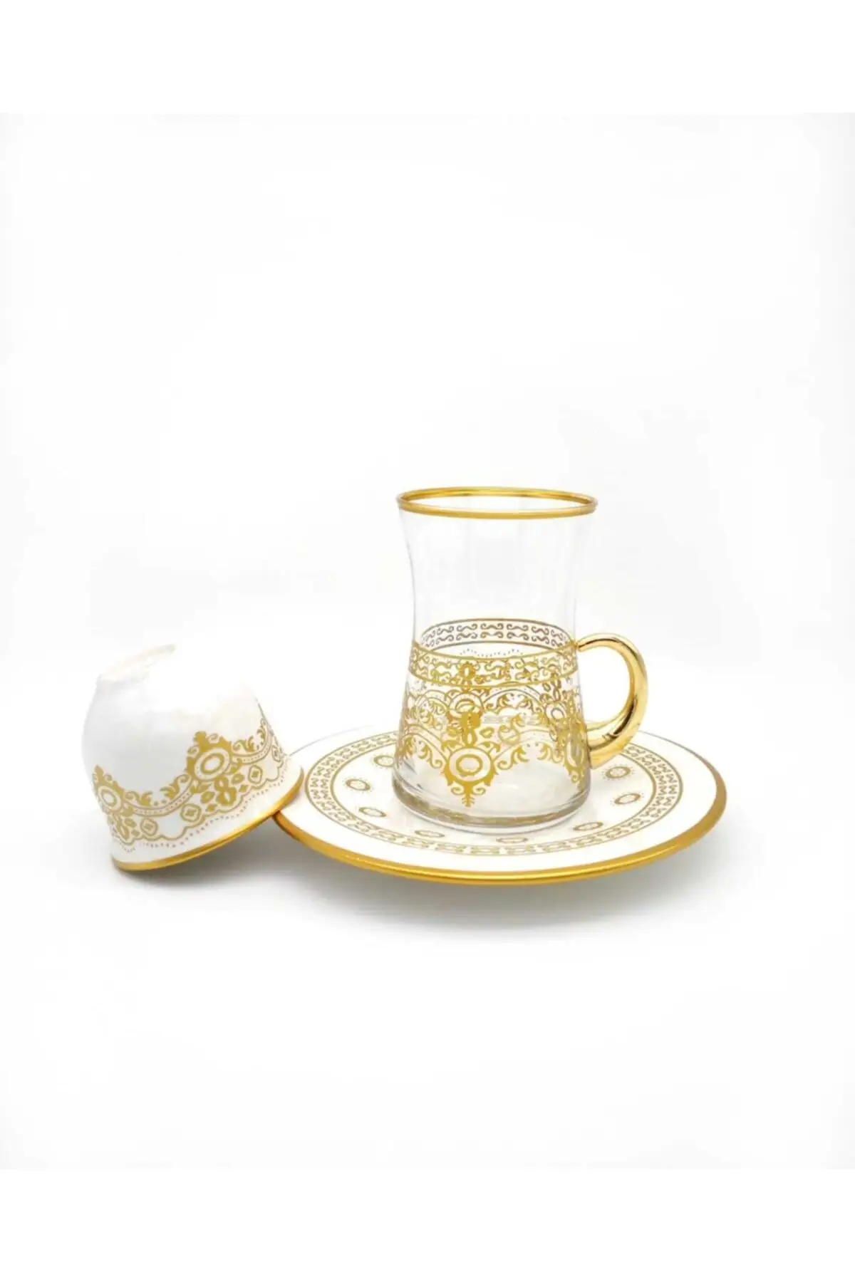 

Uras 18 Piece 6 Personality Decorative Tea Team English Tea Cup Glass Cup