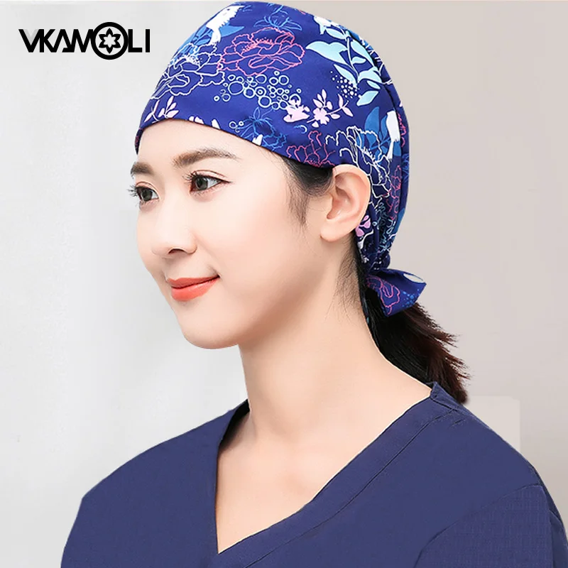 Tieback Adjustable Scrub Cap Sweatband Bouffant Hat With Sweatband Scrub Hat For Women/men