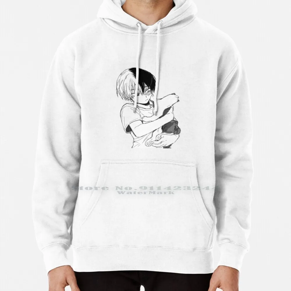 Todoroki With His Cat Hoodie Sweater 6xl Cotton Todoroki With His Cat Todoroki Cat Cat Anime Todoroki Cute Todoroki Shy Shoto