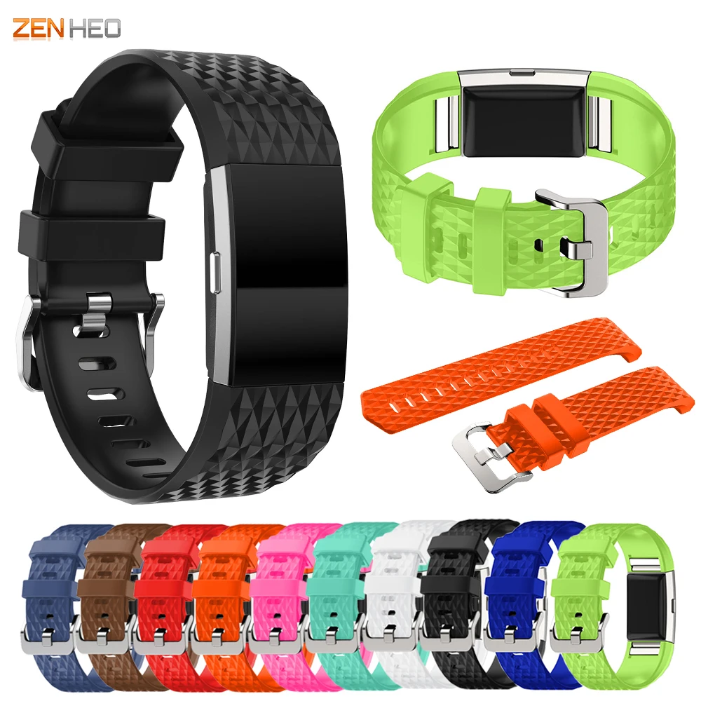 Soft Silicone Wrist Strap For Fitbit Charge 2 Smart Bracelet Accessories Replacement Wrist Band For Fitbit Charge 2
