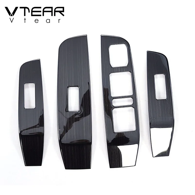 Vtear for Haval F7 F7x Car Window Switch Panel Trims Stainless Steel Decorative Interior Parts Frame Mouldings Accessories Auto