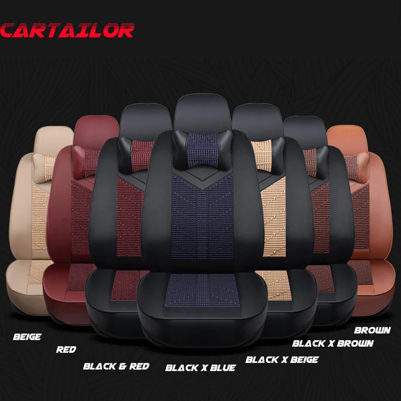 

CARTAILOR Car Seat Cover PU Leather for Lexus ct200h 2015 Seat Covers Set& Supports Comfortable Cover Seats for Cars Accessories