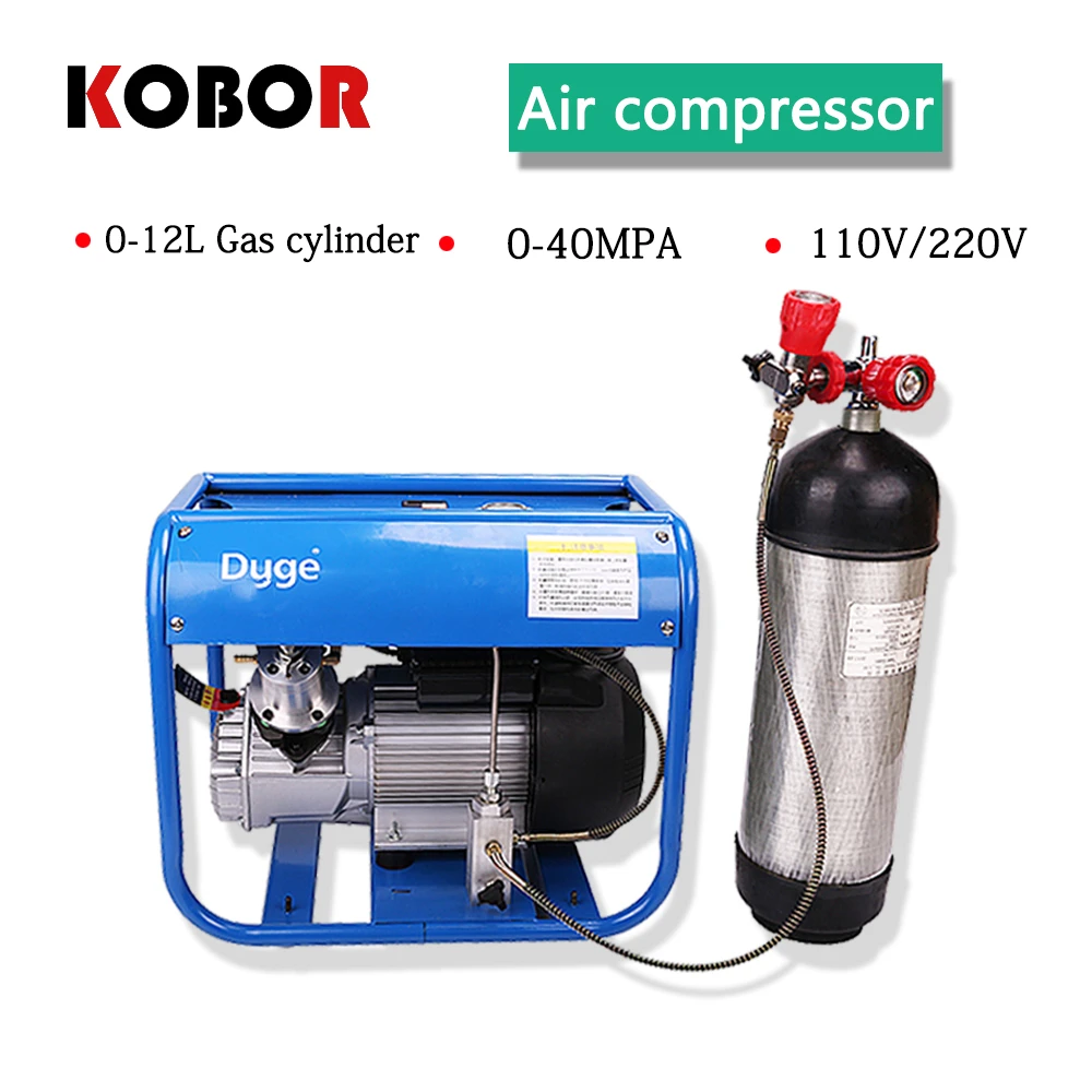 Pcp  Diving  Inflator 300bar 30mpa Double Cylinder Electric High Pressure Air Pump Air Compressor Pneumatic Scuba