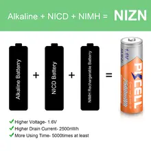 AA 1.6V Ni-Zn Rechargeable Batteries 4pcs #5