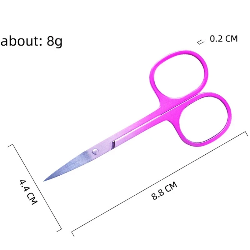 Инструменты для ногтей из нержавеющей стали, 1 шт., ножницы для бровей, носа, волос, резак, маникюр, стрижка лица, пинцет для макияжа, товары для красоты и татуировок