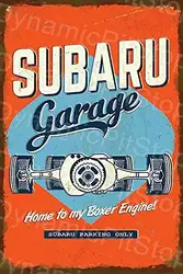 Garage Boxer Engine Rustic Tin Sign