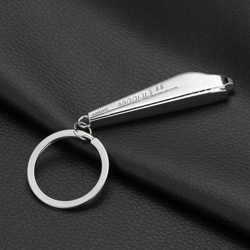 Creative Metal High-speed Keyfob Car Train Keyring Keychain Chain Ring