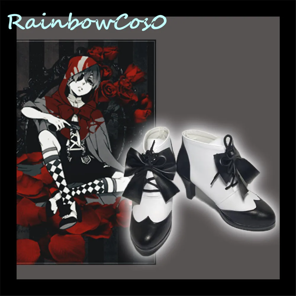 Black Butler Ciel Phantomhive Cosplay ShoesBoots Game Anime Halloween   RainbowCos0