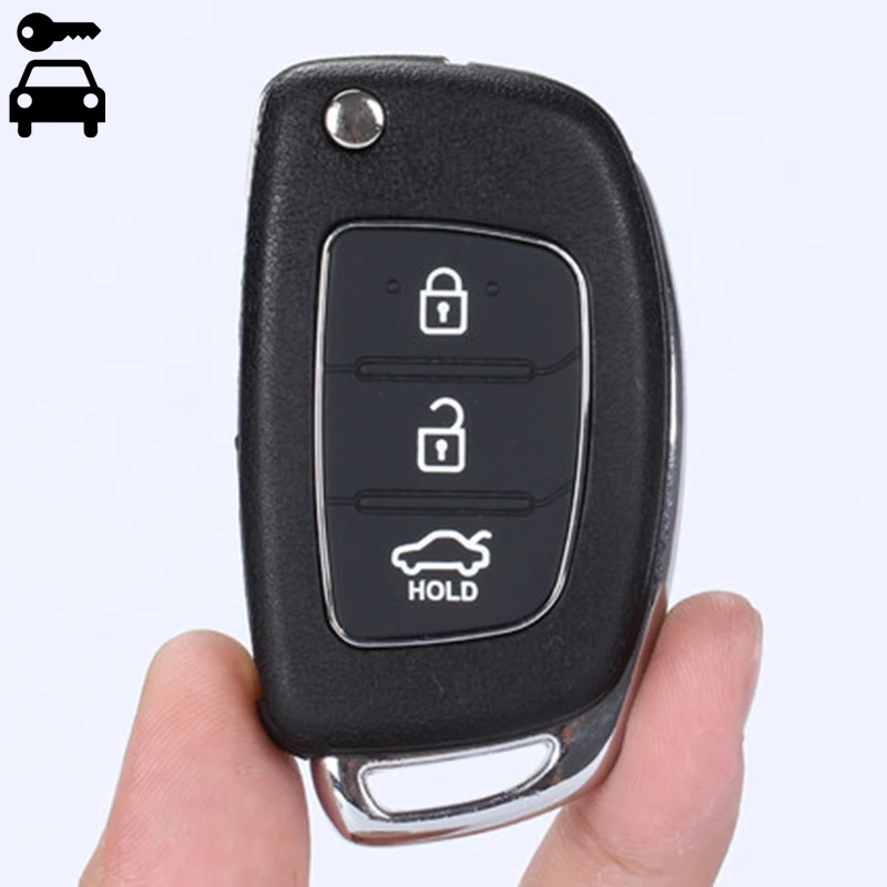 Car 3 Buttons Flip Folding Remote Key 433MHZ with ID70 Chip Uncut Key Blade for Hyundai Mistra ix25 ix45 ix-25 ix-45