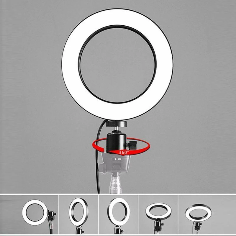 Видео светильник с регулируемой яркостью светодиодный селфи кольцо светильник USB кольцо лампа, освещение для фотосъемки светильник для макияжа аксессуары для Youtube