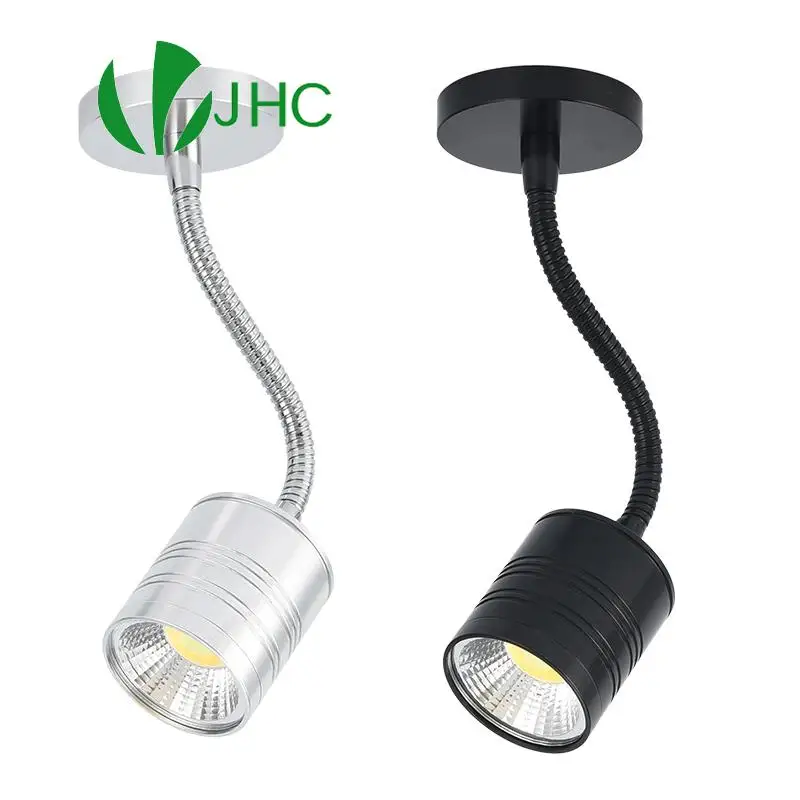 

led Spot lights 7W COB AC12V 230V Flexible Tube led Ceiling Wall Lamps Hose Track Light for Jewelry Showcase Counter/Exhibition