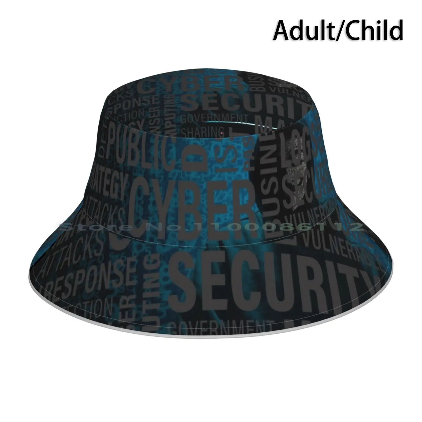 Cyber Security Bucket Hat Sun Cap Infosec Cybersecurity Cyber Security Black Geek Nerd Computers Developer Programmer Code