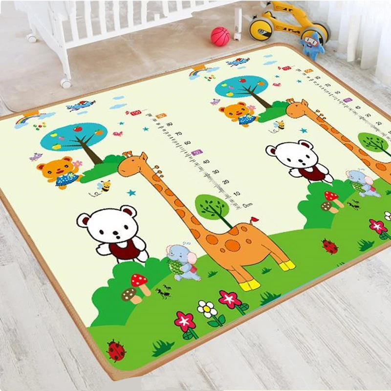 200*180cm*1cm Foldable Cartoon Baby Play Mat Xpe Puzzle Children\'s Mat High Quality Baby Climbing Pad Kids Rug Baby Games Mats