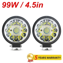 4.5inch 99W LED Light Bar/Work Light Spot Off Road 4x4 LED Bar For Truck SUV 4WD Boat ATV Jeep Tractor Headlights 12V 24V