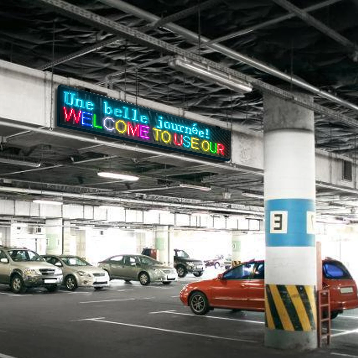 Sidewalk Signs Outdoor Waterproof Messenger Board, Programme Wi-Fi à proximité, Défilement, 2m